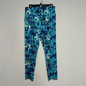 ZONE PRO Women XL Floral Print Leggings Activewear Pants Blue Green Black